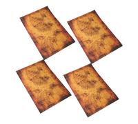 CORHAD 4pcs Pirate Treasure Maps for Lightweight Adventure Game with Vivid Pirate Theme Enhances Teamwork and Strategic Thinking Portable Party Accessory for Family and Outdoor Fun