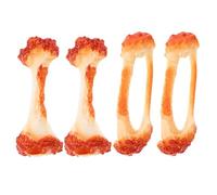 CORHAD 4pcs Realistic Chicken Bone Model Artificial Fried Chicken Leg Wing Props for Kitchen Decoration and Photography Simulation Food Models for Pretend Play