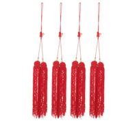CORHAD 4pcs Red Cloth Tassel Pendants for Tai Chi Sword Martial Arts Equipment, Versatile Application Suitable for Tai Chi Sword Training and Competition Decoration