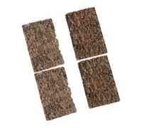 CORHAD 4pcs Reptile Climbing Decor Tree Bark Aquarium Background Natural Texture Habitat Board for Lizards Geckos Terrarium Landscaping