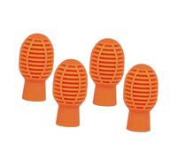 CORHAD 4pcs Silicone Drumstick Covers Orange Grip Finish Drumstick Case for Practice and Performance