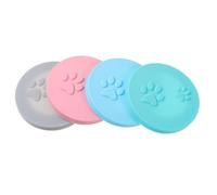 CORHAD 4pcs Silicone Pet Food Can Lids Flexible Seal Covers for Cat Dog Food Storage Containers with Pull Tab Soft Safe and Reusable for Freshness Preservation