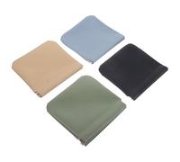 CORHAD 4pcs Travel Makeup Bags Small PU Cosmetic Pouches with Self-Closing Drawstring Portable Organizer for Women Toiletries Jewelry Coins Matcha Green Apricot Yellow Light Blue Black