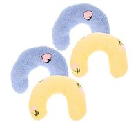 CORHAD 4pcs U-shaped Cat Pillow for Deep Sleep Soft and Washable Stuffed Pillows for Cats and Small Pets Multi-functional Toy and Neck