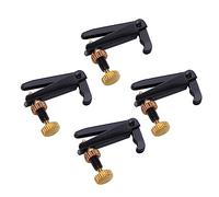 CORHAD 4pcs Violin String Tuner Set Metal String Adjuster Fine Tuner for Violin Tuning Black Universal for 3 4/4 Violin