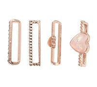 CORHAD 4pcs Watch Band Charm Zinc Alloy Decorative Rings for Wristbands | Easy Installation, Chic Bright Accents, Compact Accessory Set for Smartwatch Straps and Loops