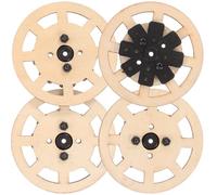 CORHAD 4pcs Wooden Car Wheels DIY Replacement for Rc Model Cars Craft Tires for Vehicles and Science Projects