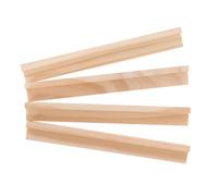 CORHAD 4pcs Wooden Domino Holders Desktop Domino Racks Wooden Bases DIY Alphabet Display Stands for Game and Learning