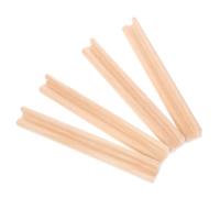 CORHAD 4Pcs Wooden Domino Holders Racks DIY Alphabet Tile Bases Natural Wood Display Stands for Desktop Game Organization and Decorative Ornaments