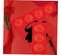 CORHAD 5 Sets Spring Festival Red Rice Paper for Chinese Calligraphy Party Red Paper for Writing Couplets DIY Lunar Year Decorations for Home and Family