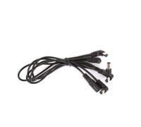 CORHAD 5 Way Power Cable Spring-loaded Male Jacks for Guitar Effect Pedals and Bass Effect Pedals Right Angle Daisy Chain Cable Made of Sturdy Glue Stock