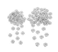 CORHAD 50 Sets Hidden Snap Cover Metal Snaps for Fabric Invisible Silver