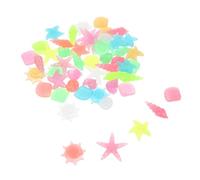 CORHAD 50pcs Aquarium Stones Glow -themed Pebbles for Fish Tank Garden Pathways Decorative Use Multi-function Night Glow Gravel for Creative Aquascaping