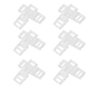 CORHAD 50pcs Artificial Nails Mini Connector Easy Attachment Plastic Invisible Buckles Nail Art Accessory Kit for Repairs and Daily Wear Extends Durability Prevents Slipping