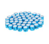 CORHAD 50pcs Blue Numbered Pigeon Leg Bands Racing Foot Rings for Foreign Pigeons Secure Fit Identification Bird Foot Rings Compliant with Racing Standards