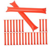 CORHAD 50Pcs Inflatable Cheer Sticks Noise Makers for Sports Events Party Favors Bright Red Portable Plastic Boom Sticks Team Spirit Supporters Accessories