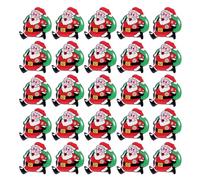 CORHAD 50pcs LED Glowing Christmas Lapel Pins, Reusable Mixed Material Flashing Xmas Brooches, Easy to Wear Cartoon Badges for Christmas Party and Other Occasions