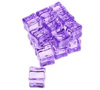 CORHAD 50pcs Reusable Plastic Ice Cubes Squares Artificial Washable Ice Cube Fish Tank Decor Photo Props