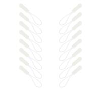 CORHAD 50pcs TPU Zipper Pulls for Backpack and Coat with Smooth Hand Feeling and Simple Installation, Multipurpose DIY Garment Zipper Heads in White for Clothing Bags