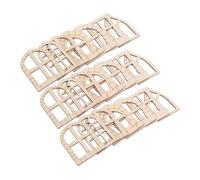 CORHAD 50pcs Unpainted Miniature Fairy Doors and Windows Set Natural Wood DIY Craft Accessories for Dollhouse Fairy Garden Rustic Home Decor Versatile for Outdoor and Indoor Use
