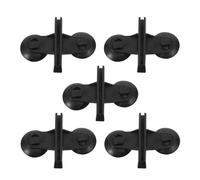 CORHAD 5pcs Aquarium Glass Clips with Black Suction Cups for Fish Tank Heater, Light, and Divider Fixing - Plastic Aquarium Isolation Plate and Grid Clamp Accessories for Freshwater