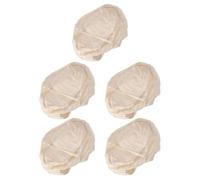 CORHAD 5pcs Beige Cloth Bread Basket Cover for Dough Fermentation, Easy to Store and Convenient Baking Bread Basket Cloth Liner for Home Kitchen Pastry Making