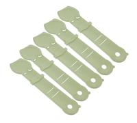 CORHAD 5pcs Cat Treat Squeeze Spoon Lightweight Plastic Feeding Tool with Ergonomic Design Easy-clean Lickable Dispenser for Wet Food Puree Portable Pet Snack Feeder in Light Green