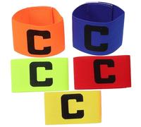 CORHAD 5pcs Elastic Captain Armbands for Soccer Junior Captains Wear Resistant Football Bands with Slip Design Bright Adjustable Arm Bands for Team Identification and Training