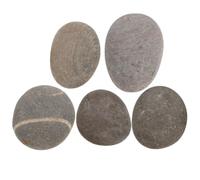 CORHAD 5pcs Flat River Stones for Painting Crafts, Natural Smooth Pebbles with Balanced Absorbency, Supports Painting Techniques, for Group Craft Activities and Creative Art Random Color