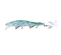 CORHAD 5PCS Group Fish Lures Artificial Plastic Baits with Eyes Bright Colors for Ocean Lake River Fishing Accessory