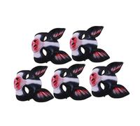 CORHAD 5pcs Halloween Pig Head Masks Half Face Horror Animal Masks for Adults and Breathable Soft Farm Animal Costume for Carnival Masquerade Party