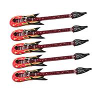 CORHAD 5pcs Inflatable Flame Guitar for Safety Valve Realistic Musical Instruments Party Props for Birthday Rock and Roll Music-themed Celebrations