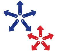 CORHAD 5pcs Learning Clock with Adjustable Pointers Educational Clock Kit for Classroom and Home Math Activities Teaching Time