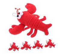 CORHAD 5pcs Lobster Plush Keychain Soft Fluffy Stuffed Animal Bag Charm for Backpack Handbag Accessories Friends