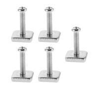 CORHAD 5pcs M4 316 Stainless Steel Surfboard Tail Fin Screws with Plate, Paddle Board Fin Replacement for Longboard and Sup, Sturdy Surfing Accessories for Water Sports