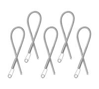 CORHAD 5pcs Metal Rope Threader with Flexible Spring Awl Stainless Steel Drawstring and Elastic Waistband Threading Tool for Sewing Embroidery Yarn Guide