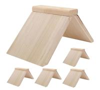 CORHAD 5pcs Natural Wood Bird Perch Stand for Pigeons Comfortable Safe for Chickens Budgies Parrots