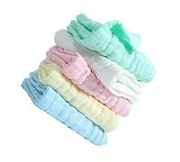 CORHAD 5pcs Reusable Cotton Facial Towels for Newborns, Super Soft and Water Absorbent Infant Face Towels with Creative Simple Appearance Design, for Baby Bathing and Daily Care