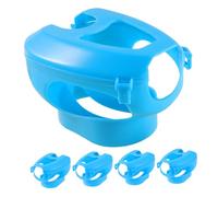 CORHAD 5pcs Reusable Plastic Pigeon Holder Fixed Rack for Medicine Feeding Ergonomic Injection Feeder Bracket Quick Assembly Bird Feeder Mount Multipurpose Racing and Pet Bird Supply