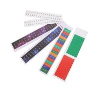 CORHAD 5sets Professional Thumb Piano Keyboard Stickers Notes Removable Stickers for Easy Reading and Learning Random Style