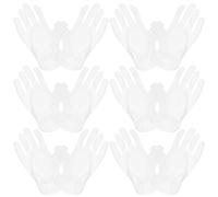 CORHAD 6 Pairs Microfiber Gloves White Anti Static Secure Fit Reusable Gloves for Sensitive Electronic Environments and Art Handling, Suitable for Men and Women