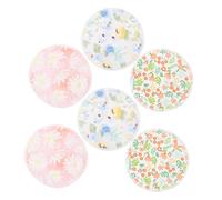 CORHAD 6 Pcs Absorbent Washable Nursing Pads Bamboo Fiber Soft Breathable Strong Absorption Delicate Appearance Practical Breast Pads for Maternity New Mothers Breastfeeding Assorted Style