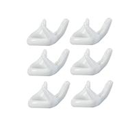 CORHAD 6 Pcs Ceramic Hand Shaped Ocarina Holder Set for Convenient Storage and Easy Washing, Elegant White Display Base Stand Suitable for Ocarina Flute Collectibles on Tea Shop Desktop