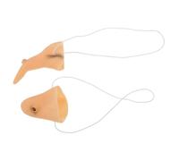 CORHAD 6 Sets Wicked Witch Nose and Chin Costume Props with Elastic Band Realistic Halloween Wizard Cosplay Accessories for Adults Carnival Party Dress-up