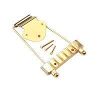 CORHAD 6 String String Jazz Guitar Tailpiece Metal Replacement with Screws Bridge for Hollow Body Electric Guitars Easy Installation Upgrade