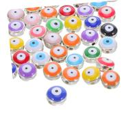 CORHAD 60pcs Devil's Eye Bead Keychain Beads for Crafts Decor for Bracelets for Jewelry Making DIY Charms Resin