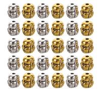 CORHAD 60pcs Vintage Tibetan Buddha Head Spacer Beads, Antique Silver and Gold Alloy Maitreya Charms for Meditation Bracelets, Jewelry Making, Yoga Mala Beads
