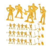 CORHAD 63pcs Miniature Construction Worker Figures with Detailed Tools Childsafe Plastic Educational Stem Playset for Creative Group Play at Home and School