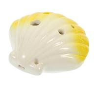 CORHAD 6holes Ceramic Ocarina Shell Shape C-tune Music Instrument for Beginners Boys and Girls Learning Fun Toy