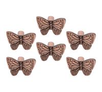 CORHAD 6pcs Butterfly Cabinet Pull Handles for Drawers and Wardrobe, Zinc Alloy Material with Single-Hole Vintage Design, Smooth Non-Scratch Surface, for Wardrobe Revamps and Kitchens